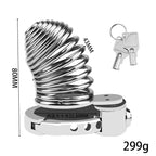 Adjustable Spiraled Cock Cage - Chastity Cages - Twisted Jezebel
