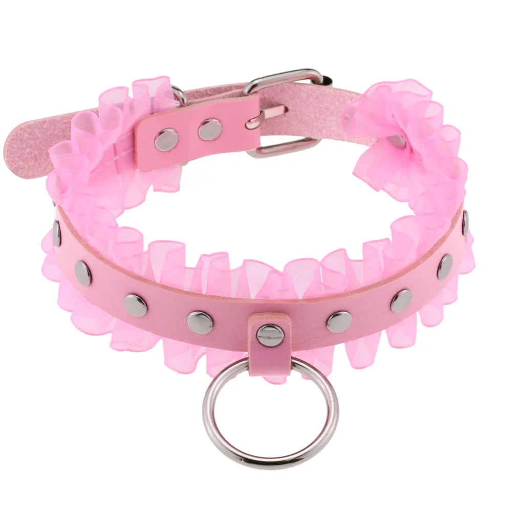 DEZI Choke Collars, Pink Sissy - Collars - Twisted Jezebel