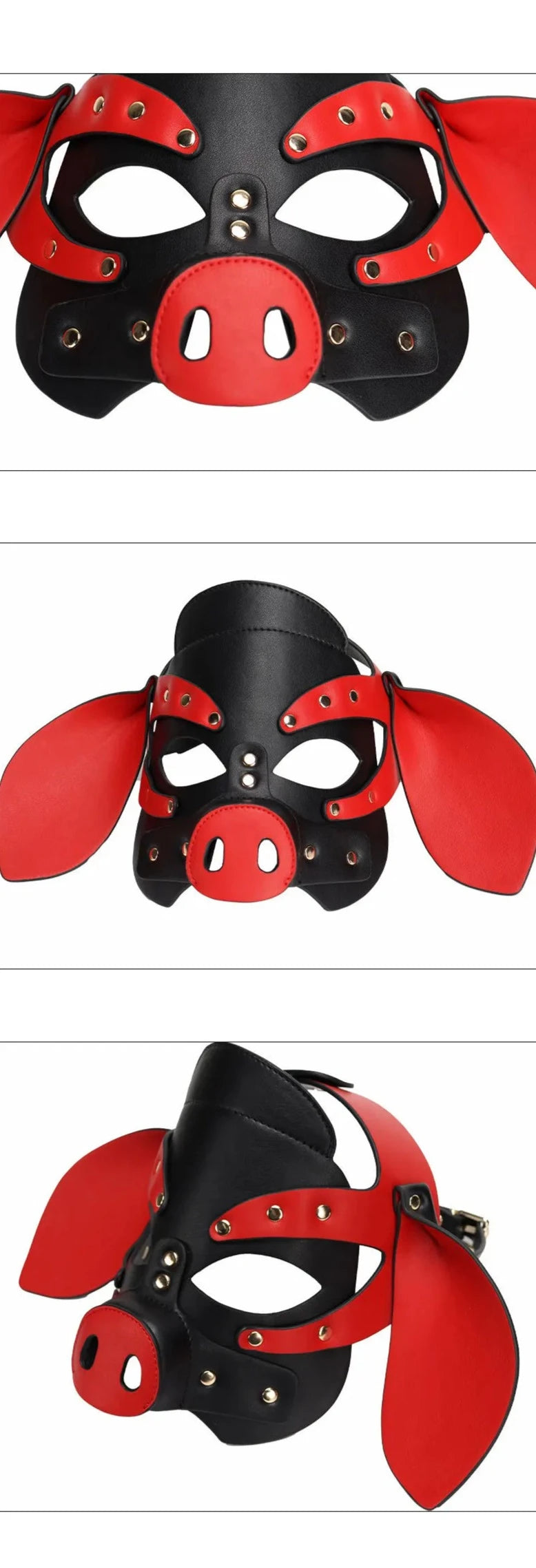 Synth Leather Demented Pig Mask