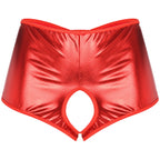 Metallic Sissy Crotchless Booty Shorts - Panties - Twisted Jezebel