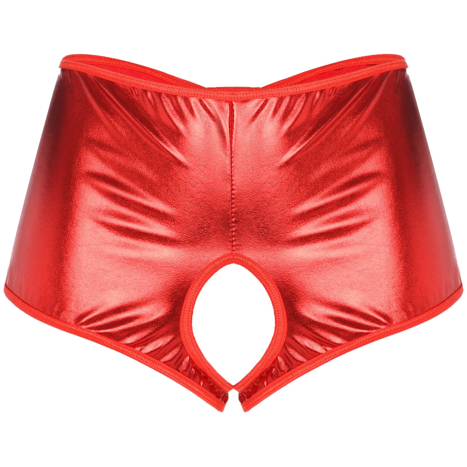 Metallic Sissy Crotchless Booty Shorts - Panties - Twisted Jezebel