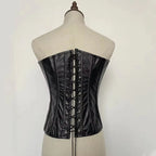 SteamSissy Synth Leather Lace-up Corset