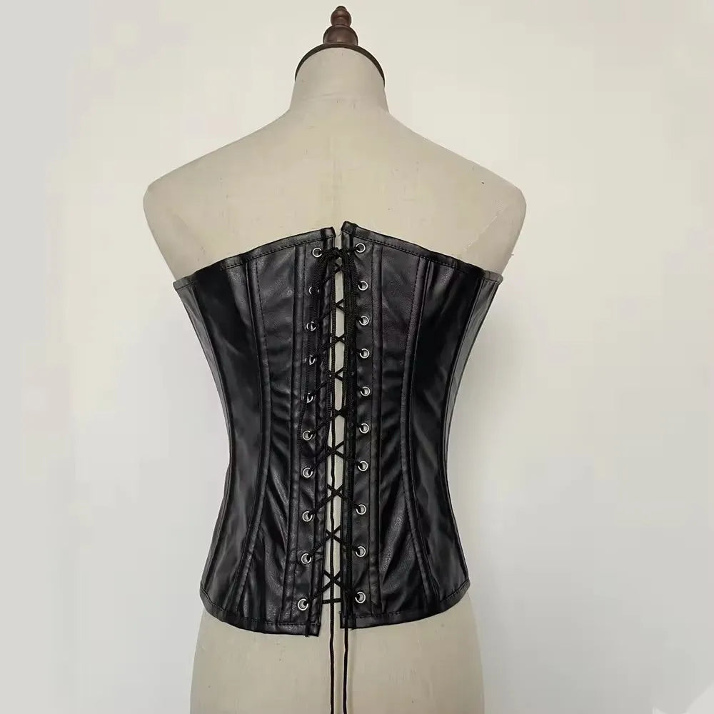 SteamSissy Synth Leather Lace-up Corset