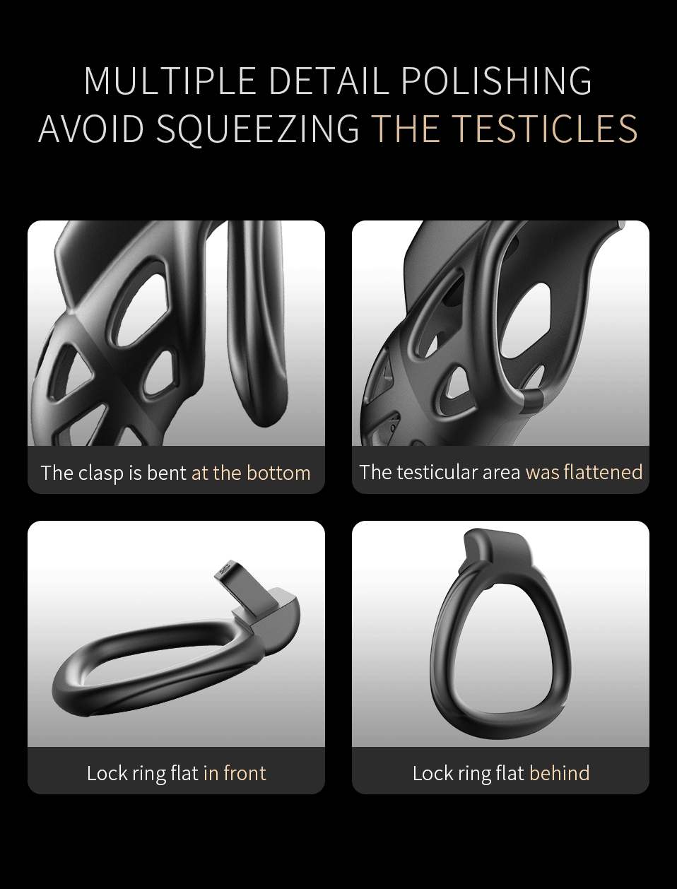 JEUSN Electric Shock Chastity Cage