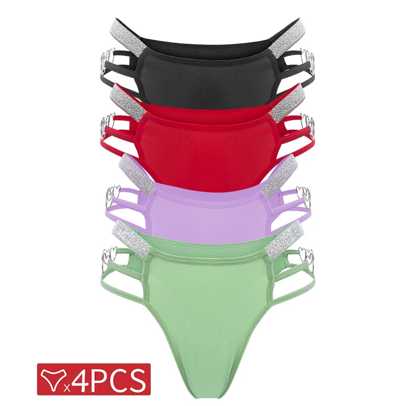 4 Pack BoomGlam Low Rise Panties - Panties - Twisted Jezebel