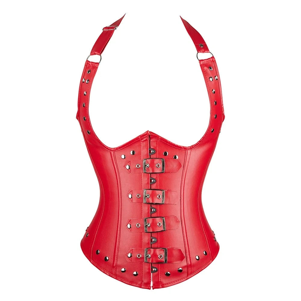 Steamsissy Synth Leather Bustier - Corset - Twisted Jezebel