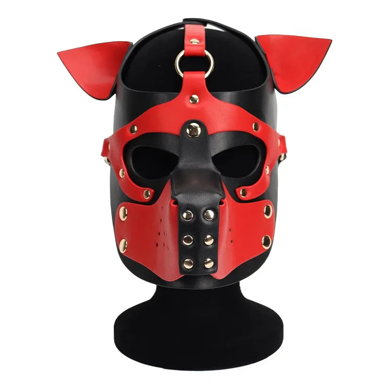 Synth Leather Demented Pup Mask