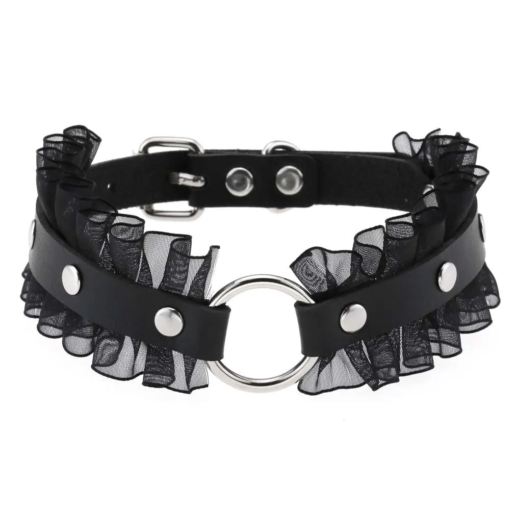 DEZI Choker Collars, Black - Collars - Twisted Jezebel
