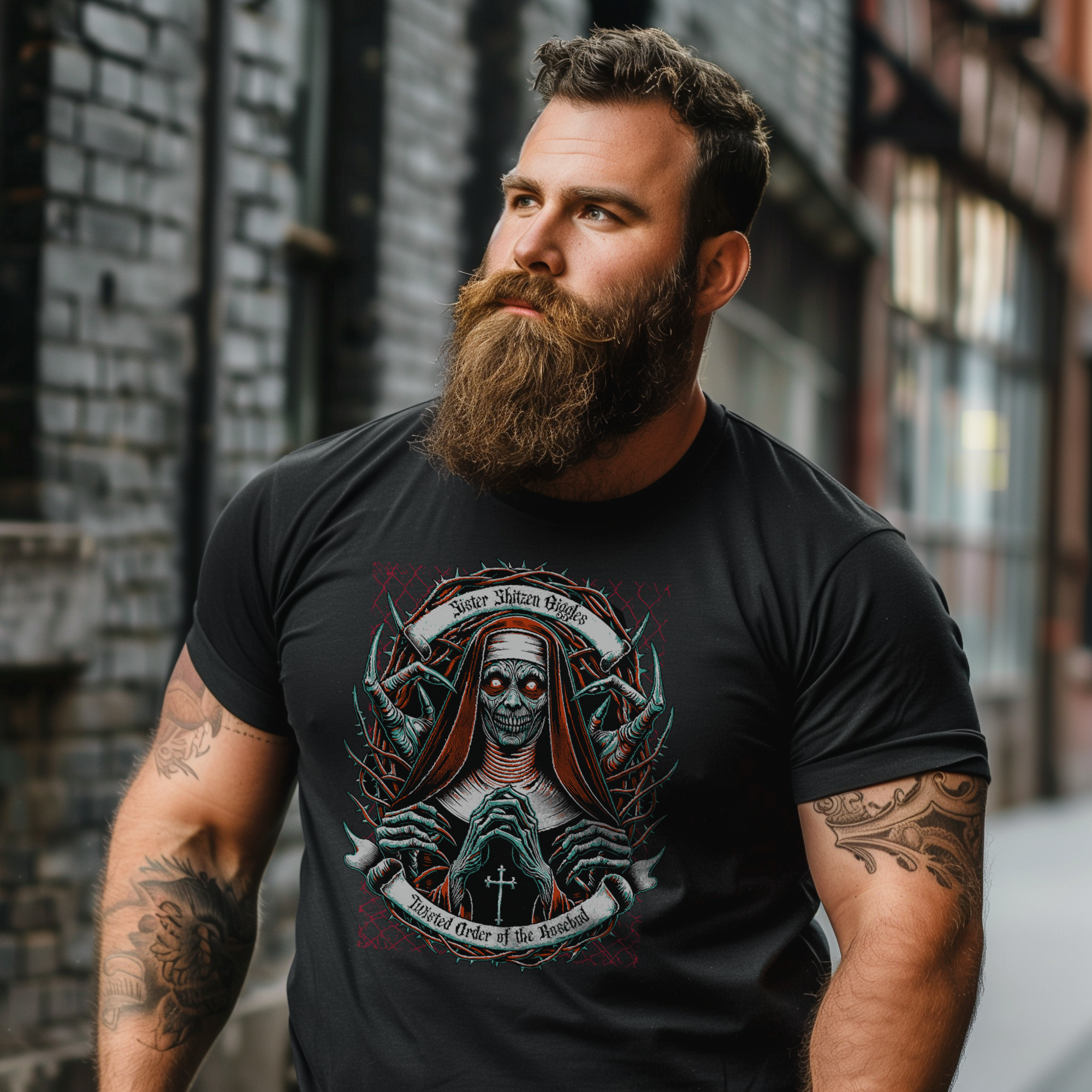 Sister Shitzen Giggles from the Twisted Order of the Rosebud Tee
