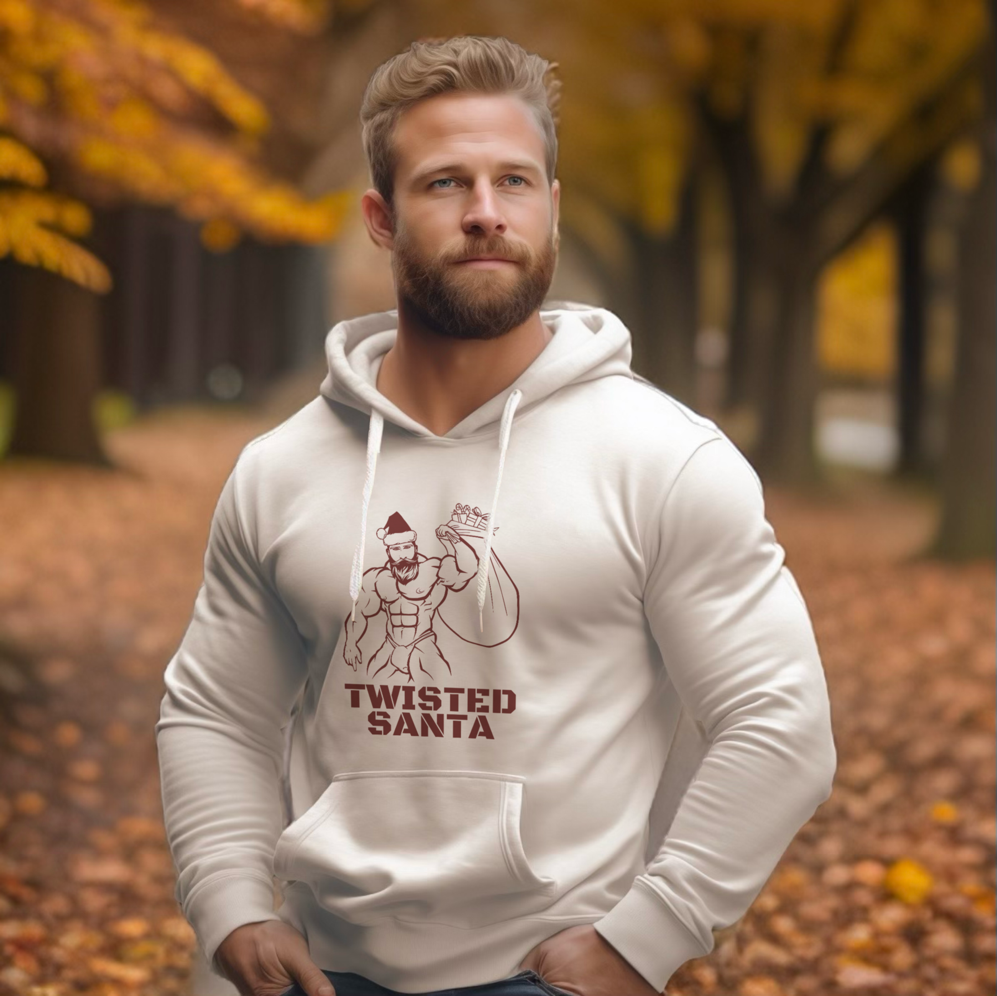 Twisted Santa Three-Panel Fleece Hoodie
