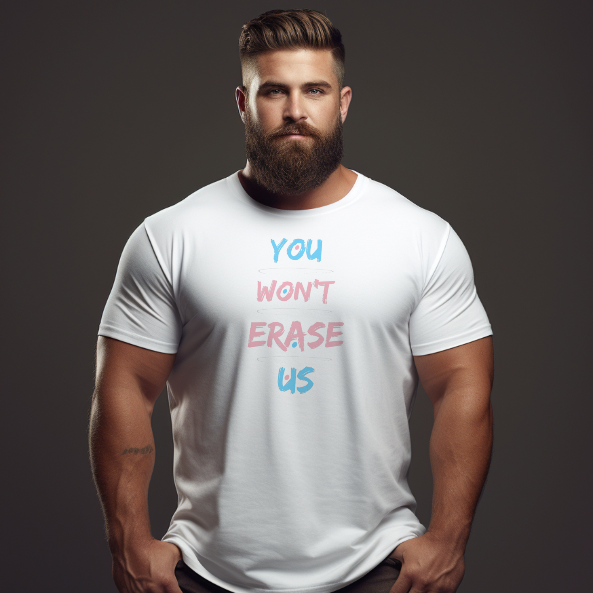 You Won't Erase Us Trans Pride Tee