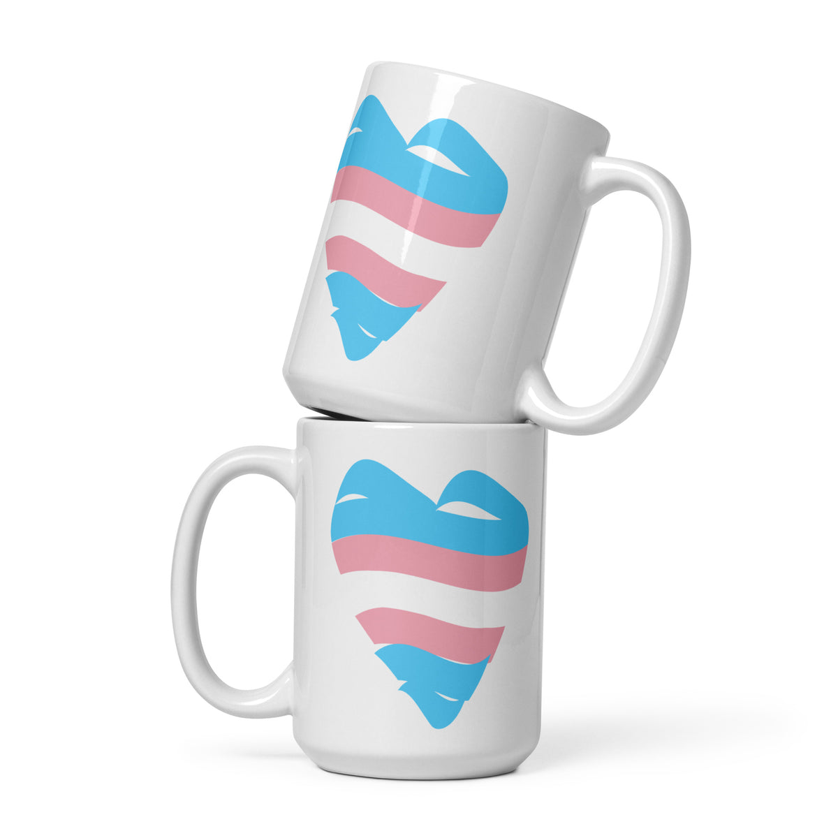 Trans Heart Mug - mug - Twisted Jezebel