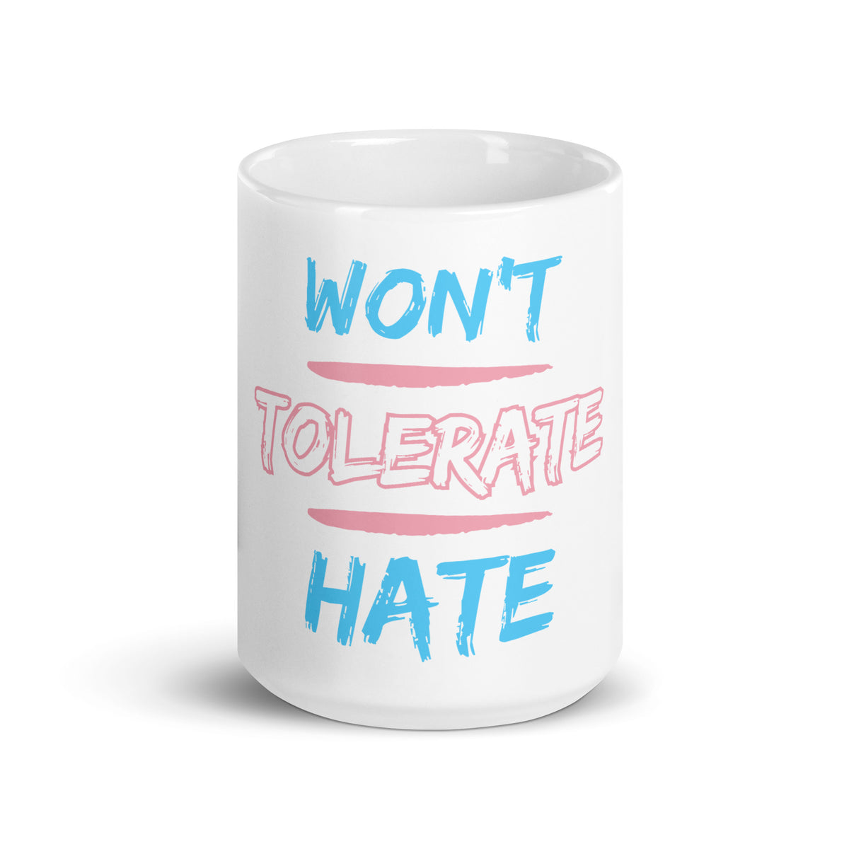 Won't Tolerate Hate Trans Pride Mug - mug - Twisted Jezebel