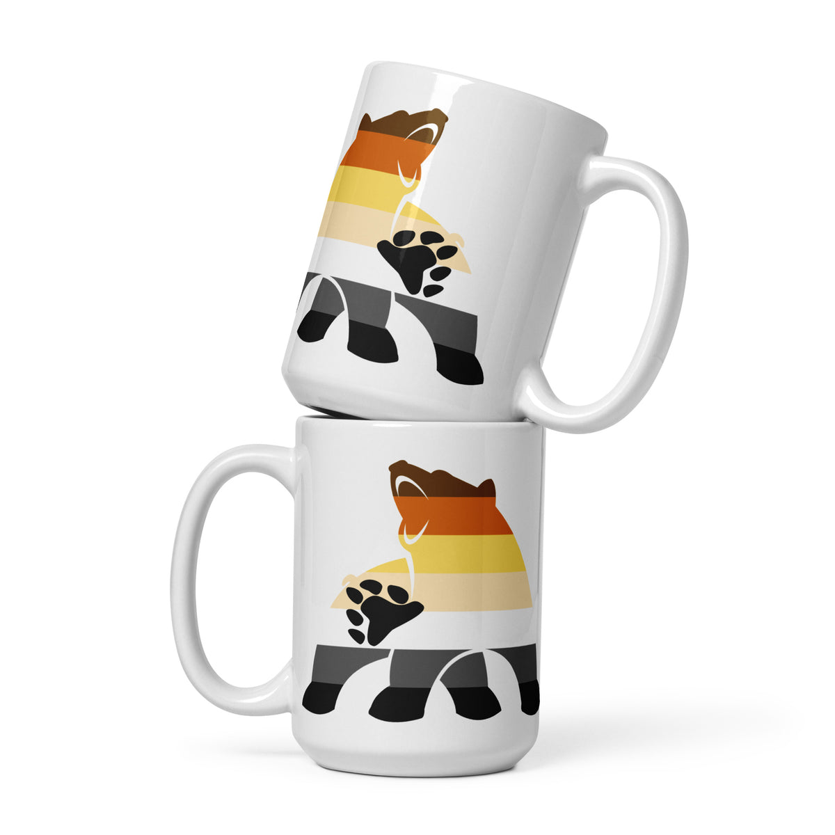 Bear Brotherhood Flag Silhouette Mug - mug - Twisted Jezebel