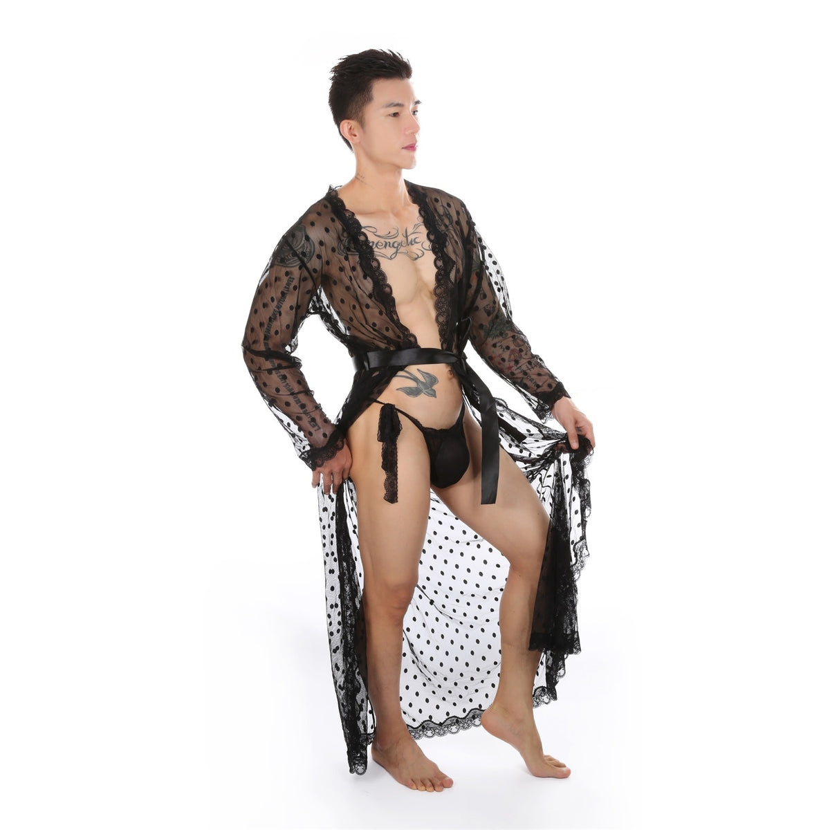 Kimono Bathrobe & Thong Set - Bathrobe - Twisted Jezebel